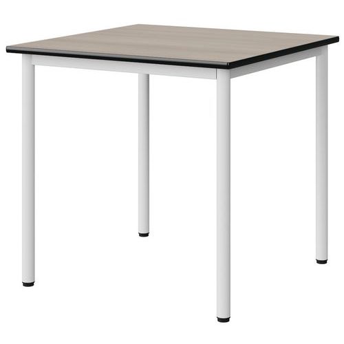 Table Malibu 80x80 T6 4p Stra Antib Acacia/noir Blc 9016