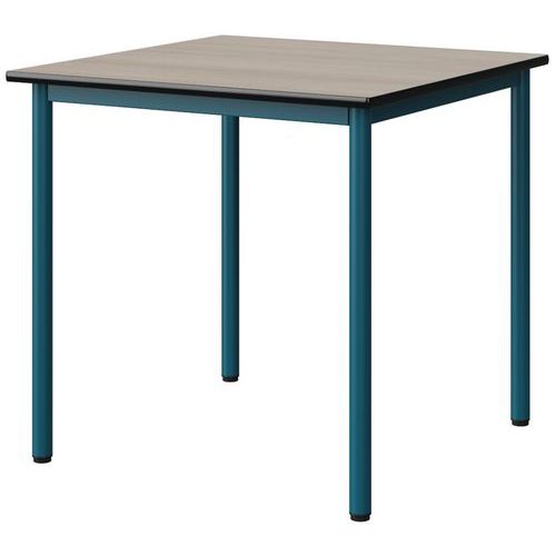 Table Malibu 80x80 T6 4p Stra Antib Acacia/noir Bleu 5025