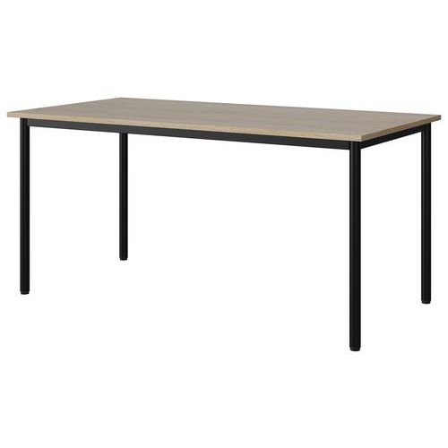 Table Malibu 160x80 T6 4p Stra Abs Chêne 1146/noir 9005