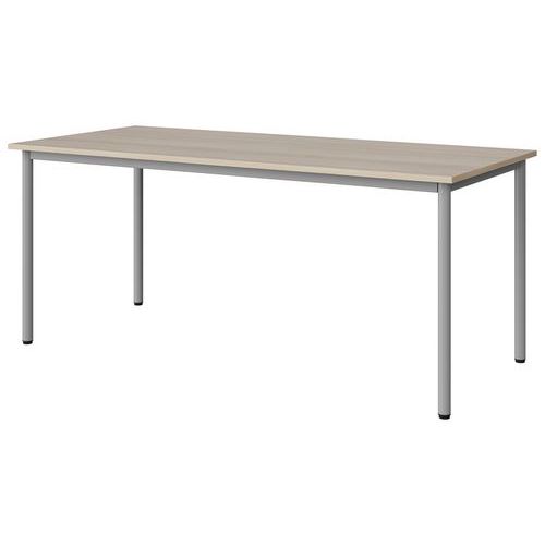 Table Malibu 180x80 T6 4p Stra Abs Acacia/gris 9006