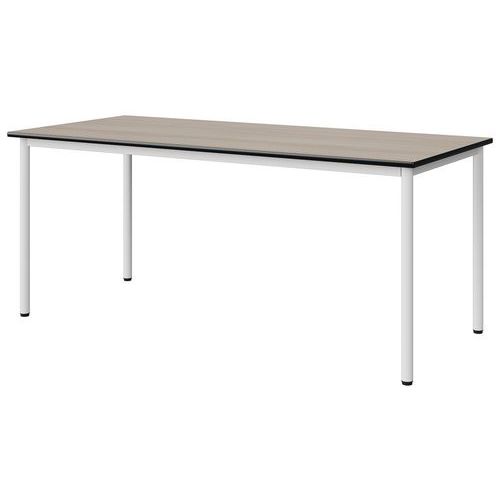 Table Malibu 180x80 T6 4p Stra Acacia/noir Blc 9016