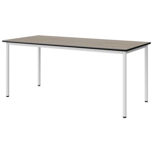 Table Malibu 180x80 T6 4p Stra Chêne 1146/noir Blc 9016