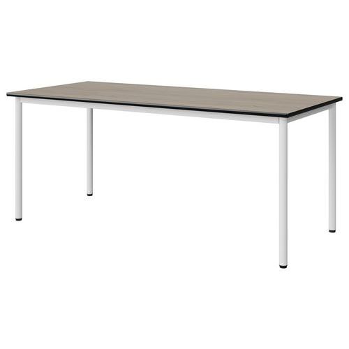 Table Malibu 180x80 T6 4p St Antib Chêne 1146/noir Blc 9016