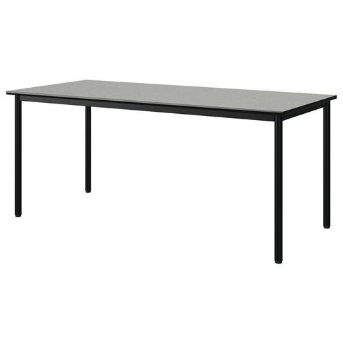 Table Malibu 180x80 T6 4p Stra Isos Gris 1400/noir Noir 9005