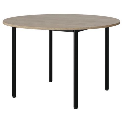 Table Malibu Ã˜ 120 T6 4p Stra Abs Chêne 1146/noir 9005