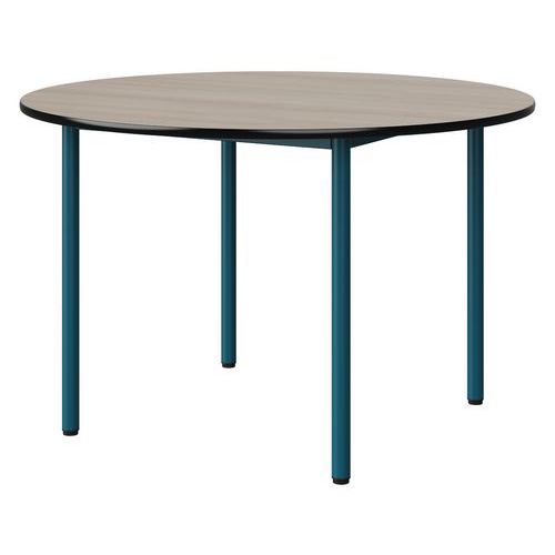 Table Malibu Ã˜ 120 T6 4p Stra Acacia/noir Bleu 5025