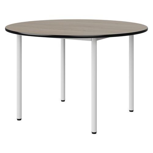 Table Malibu Ã˜ 120 T6 4p Stra Chêne 1146/noir Blc 9016