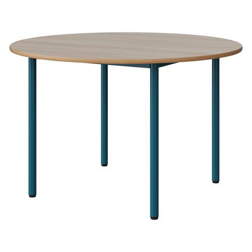 Table Malibu Ã˜ 120 T6 4p Stra Alaisé Acacia/bleu 5025