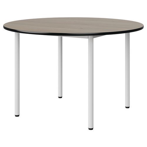 Table Malibu Ã˜ 120 T6 4p Stra Antib Chêne 1146/noir Blc 9016