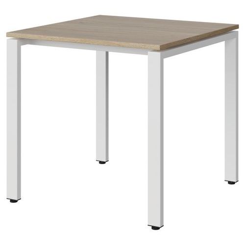 Table Malibu 80x80 T6 Soudé Str Abs Chêne 1146/blc 9016