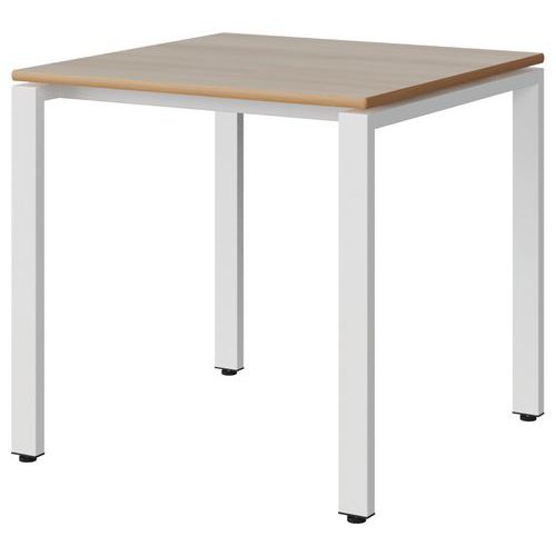 Table Malibu 80x80 T6 Soudé Str Alai Acacia/blc 9016
