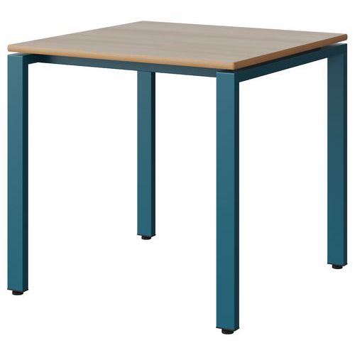 Table Malibu 80x80 T6 Soudé Str Alai Acacia/bleu 5025