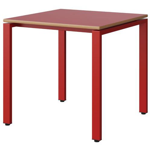 Table Malibu 80x80 T6 Soudé Str Alai Roug U321/roug 3020