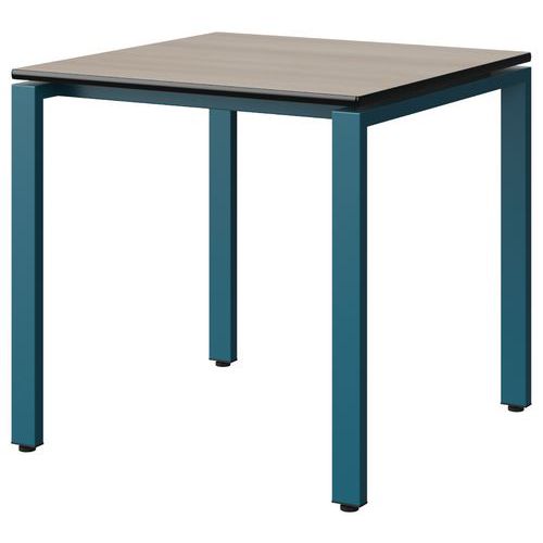 Table Malibu 80x80 T6 Soudé St Antib Acac/noir Bleu 5025