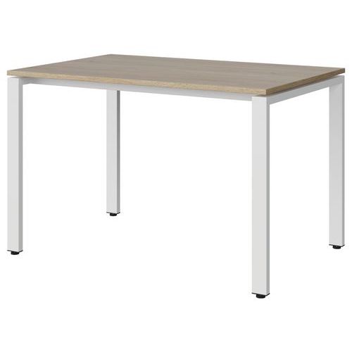 Table Malibu 120x80 T6 Soudé Str Abs Chêne 1146/blc 9016