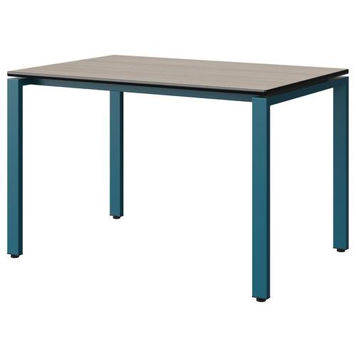 Table Malibu 120x80 T6 Soudé Str Acacia/noir Bleu 5025