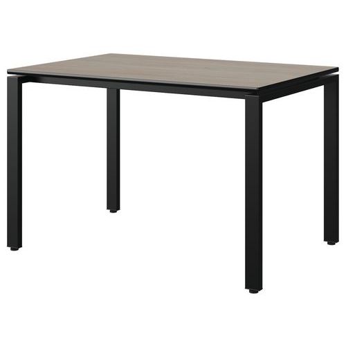 Table Malibu 120x80 T6 Soudé St Chêne 1146/noir Noir 9005