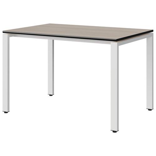 Table Malibu 120x80 T6 Soudé St Antib Acacia/noir Blc 9016