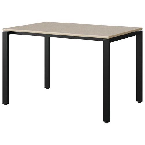 Table Malibu 120x80 T6 Soudé St Isos Beig 1460/bei Noir 9005