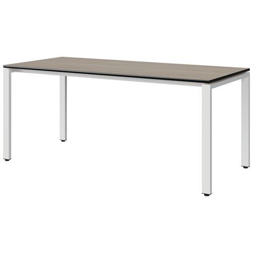 Table Malibu 180x80 T6 Soudé Stra Chêne 1146/noir Blc 9016