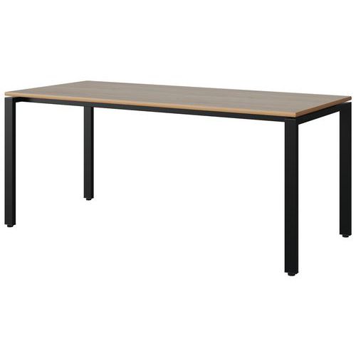 Table Malibu 180x80 T6 Soudé Str Alaisé Chêne 1146/noir 9005