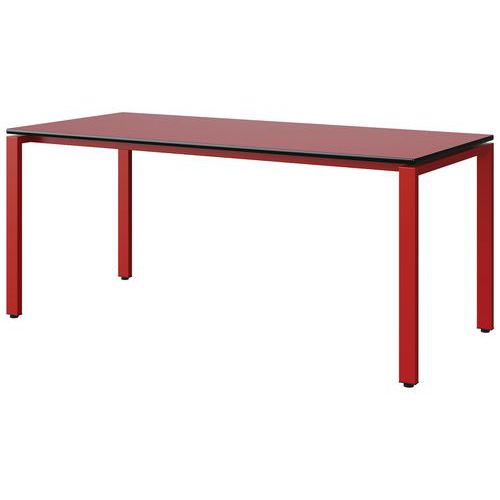 Table Malibu 180x80 T6 Soudé St Antib Rou U321/no Rouge 3020