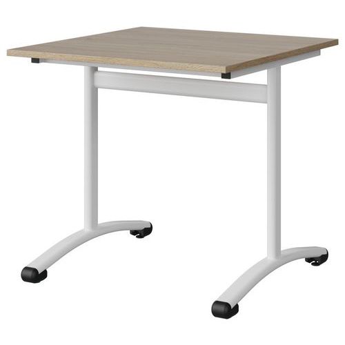 Table Malibu 80x80 T6 Dl Stra Abs Chêne 1146/blc 9016