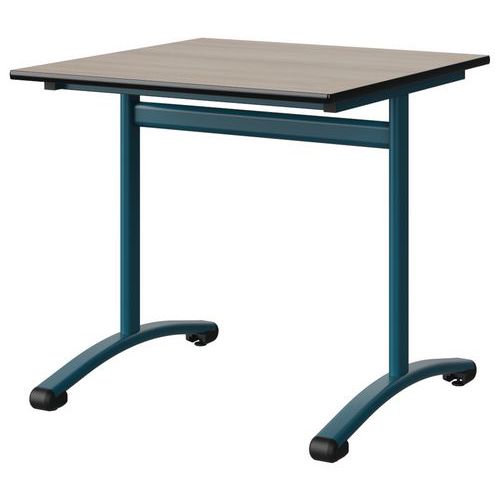 Table Malibu 80x80 T6 Dl Stra Acacia/noir Bleu 5025