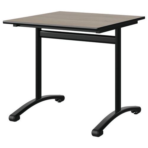 Table Malibu 80x80 T6 Dl Stra Chêne 1146/noir Noir 9005