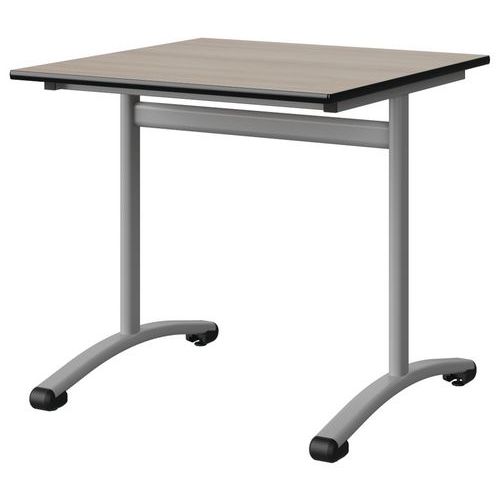 Table Malibu 80x80 T6 Dl Stra Antib Acacia/noir Gris 9006