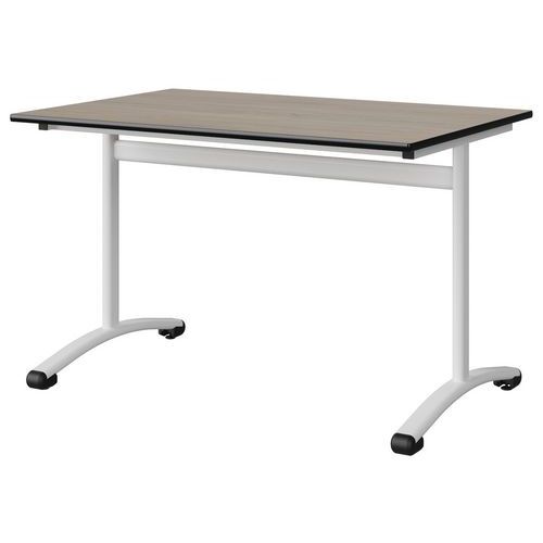 Table Malibu 120x80 T6 Dl Stra Chêne 1146/noir Blc 9016