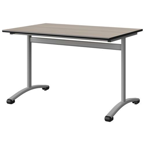 Table Malibu 120x80 T6 Dl Stra Antib Acacia/noir Gris 9006
