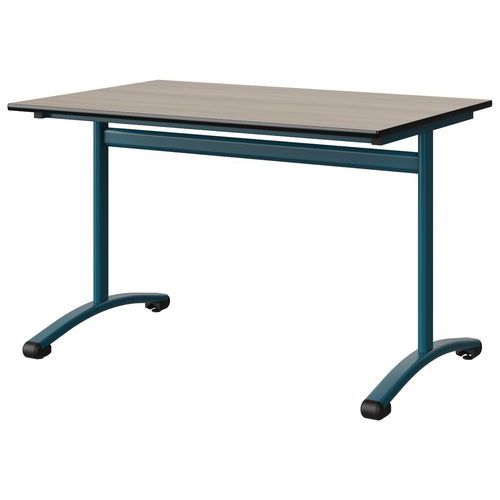 Table Malibu 120x80 T6 Dl Stra Antib Acacia/noir Bleu 5025