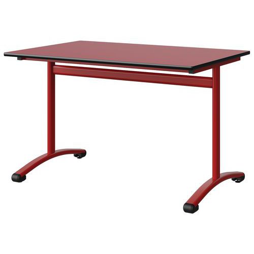 Table Malibu 120x80 T6 Dl St Antib Roug U321/noir Rouge 3020