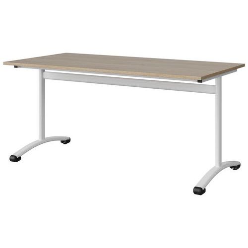 Table Malibu 160x80 T6 Dl Stra Abs Chêne 1146/blc 9016