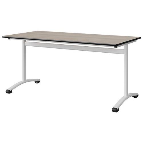 Table Malibu 160x80 T6 Dl Stra Acacia/noir Blc 9016