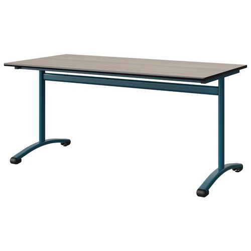 Table Malibu 160x80 T6 Dl Stra Acacia/noir Bleu 5025