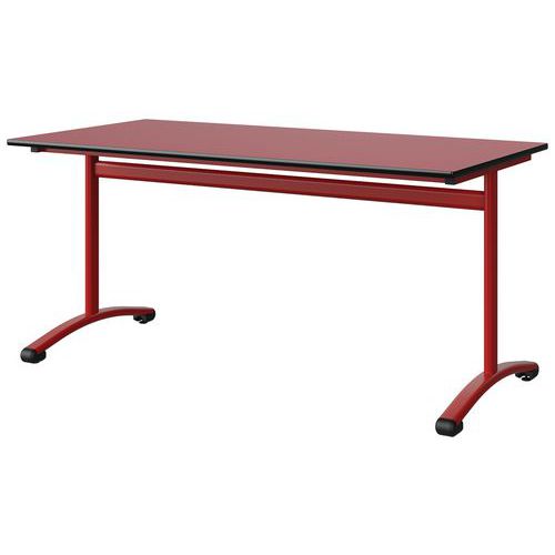 Table Malibu 160x80 T6 Dl St Antib Roug U321/noir Rouge 3020