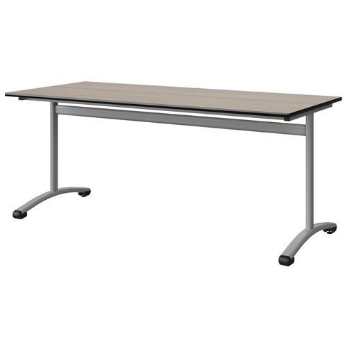 Table Malibu 180x80 T6 Dl Stra Acacia/noir Gris 9006