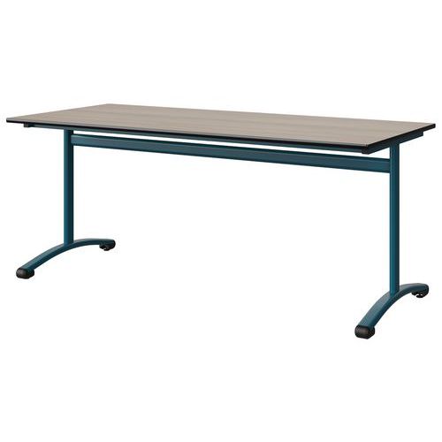 Table Malibu 180x80 T6 Dl Stra Acacia/noir Bleu 5025