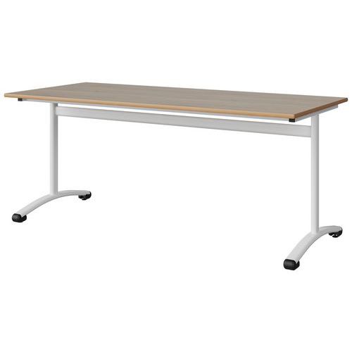 Table Malibu 180x80 T6 Dl Stra Alaisé Chêne 1146/blc 9016