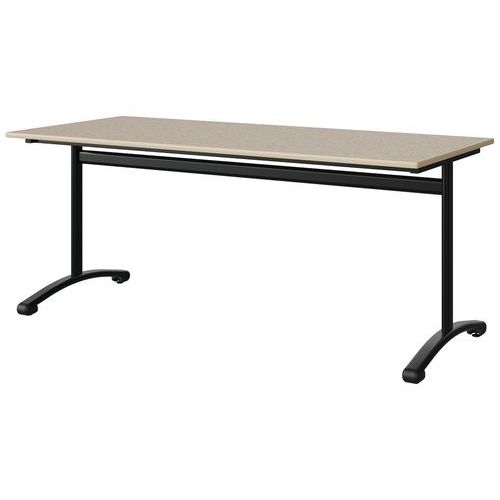 Table Malibu 180x80 T6 Dl St Isoson Bei 1460/beige Noir 9005