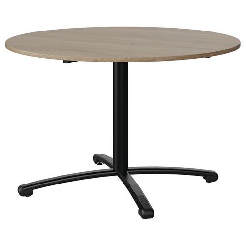 Table Malibu Ã˜ 120 T6 Pc Stra Abs Chêne 1146/noir 9005