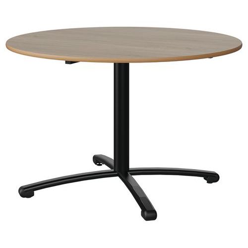 Table Malibu Ã˜ 120 T6 Pc Stra Alaisé Chêne 1146/noir 9005