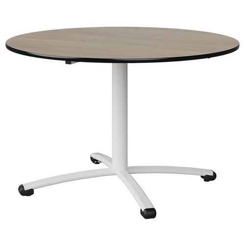 Table Malibu Ã˜ 120 T6 Pc Stra Antib Chêne 1146/noir Blc 9016