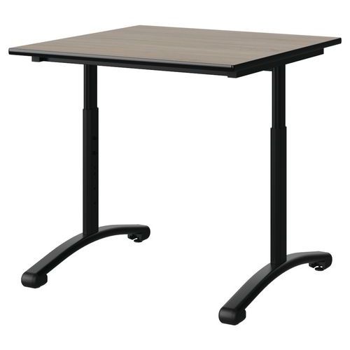 Table Malibu 80x80 T3/t6 Dl St Antib Chêne 1146/no Noir 9005