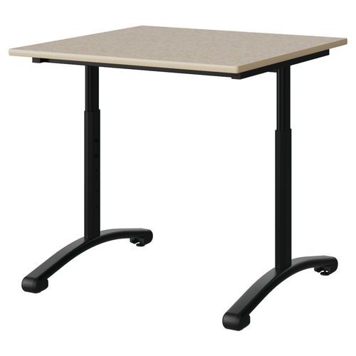 Table Malibu 80x80 T3/t6 Dl St Isos Beig 1460/bei Noir 9005