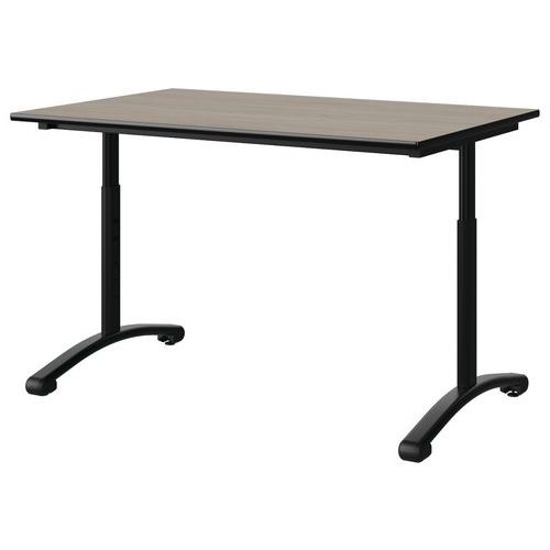 Table Malibu 120x80 T3/t6 Dl St Chêne 1146/noir Noir 9005