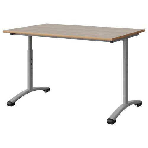 Table Malibu 120x80 T3/t6 Dl St Alaisé Acacia/gris 9006