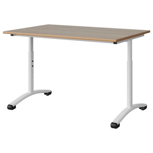 Table Malibu 120x80 T3/t6 Dl St Alaisé Chêne 1146/blc 9016